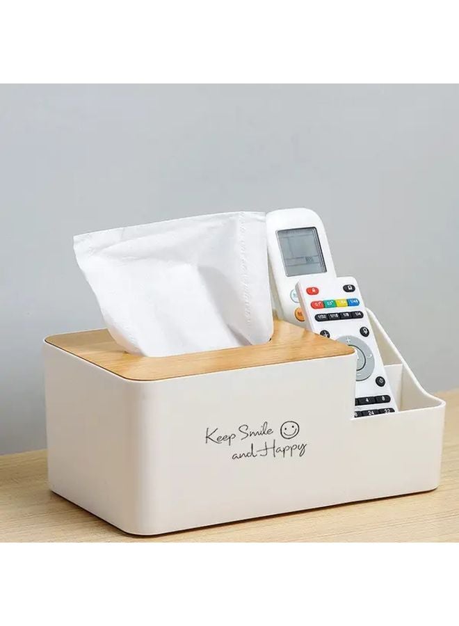White Remote Control Holder With Tissue Box Heart Design Living Room Kitchen Table Gift - Image 5