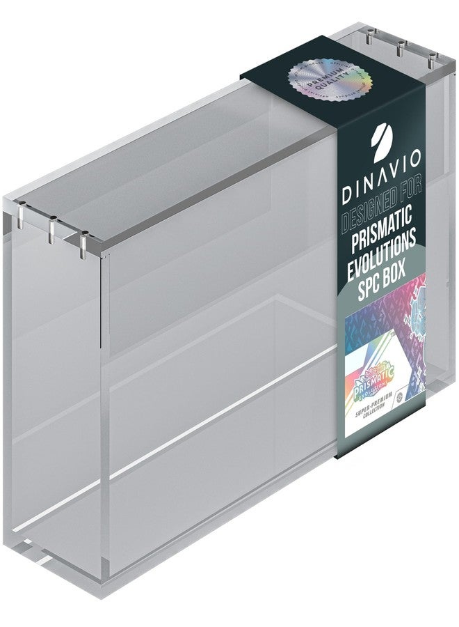 Dinavio Crafthouse Prismatic Evolutions SPC Box Acrylic Display Case with Magnetic Lid - 8 + 5mm Thick Acrylic with 5x3mm Magnets - Compatible with Prismatic Evolutions Super-Premium Collection Box - Image 1