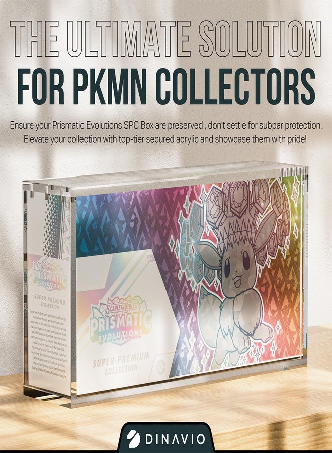 Dinavio Crafthouse Prismatic Evolutions SPC Box Acrylic Display Case with Magnetic Lid - 8 + 5mm Thick Acrylic with 5x3mm Magnets - Compatible with Prismatic Evolutions Super-Premium Collection Box - Image 5