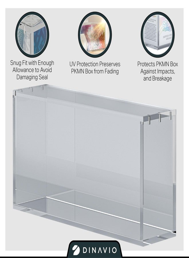 Dinavio Crafthouse Prismatic Evolutions SPC Box Acrylic Display Case with Magnetic Lid - 8 + 5mm Thick Acrylic with 5x3mm Magnets - Compatible with Prismatic Evolutions Super-Premium Collection Box - Image 4