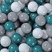 Realhaha Ball Pit Balls 100 Play Balls Plastic Balls for Baby Girls Toddlers Kids Play Tent Pool Playhouse Playpen Party Decoration Dark Green Gray White - Image 4