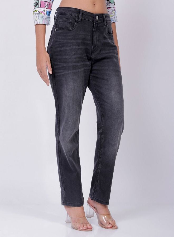 Freehand Women Straight Fit Solid Mid Rise Jeans - Image 4