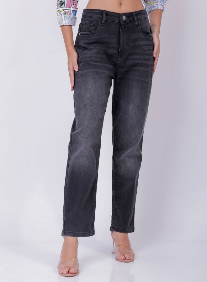 Freehand Women Straight Fit Solid Mid Rise Jeans - Image 1