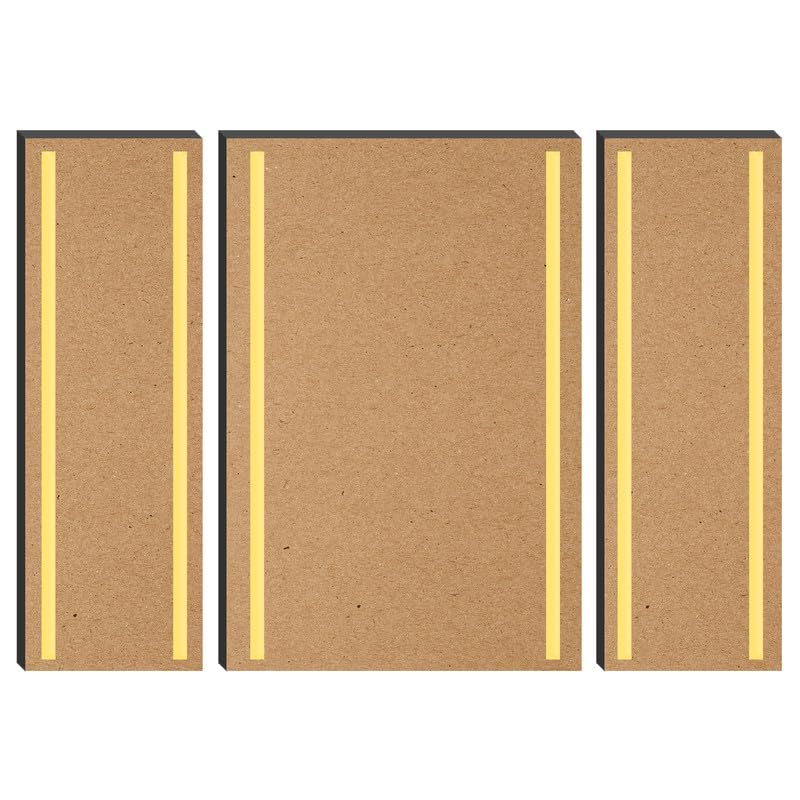 SAF Set Of 3 Flower Pot Modern Art Digital Reprint Self Adeshive Wall Painting For Home Decoration, Wall Decoration, Living Room Sanf-S-Jm35059 - Wood - Image 4