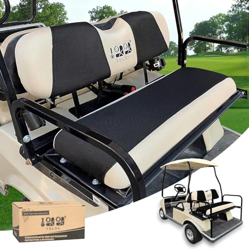 10L0L Golf Cart Seat Covers Universal for Yamaha EZGO Club Car OEM Factory Seat Upgrade Your Golf Cart Durable Breathable Mesh Fabric No Drilling AllSeason Comfort Rear Seat - Image 1