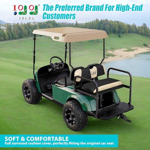10L0L Golf Cart Seat Covers Universal for Yamaha EZGO Club Car OEM Factory Seat Upgrade Your Golf Cart Durable Breathable Mesh Fabric No Drilling AllSeason Comfort Rear Seat - Image 3