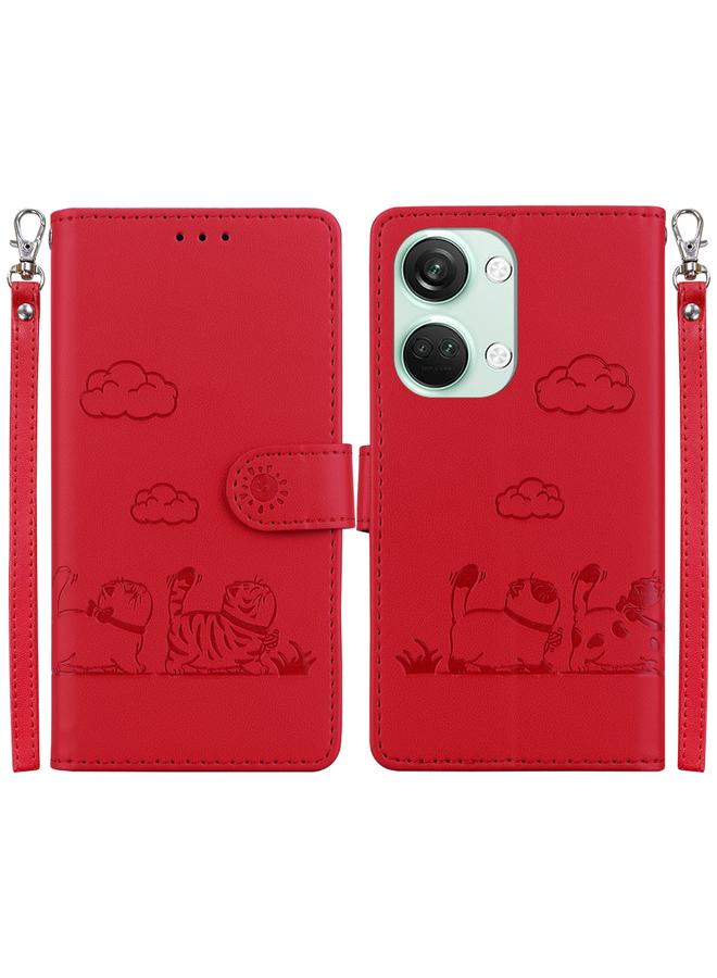 S-TOP Case For OnePlus Nord 3 Cute Cats RFID Leather Phone Case - Image 1