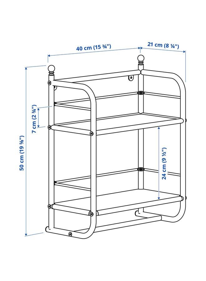 Zaboon Wall Shelf, White, 40X51 Cm - Image 5