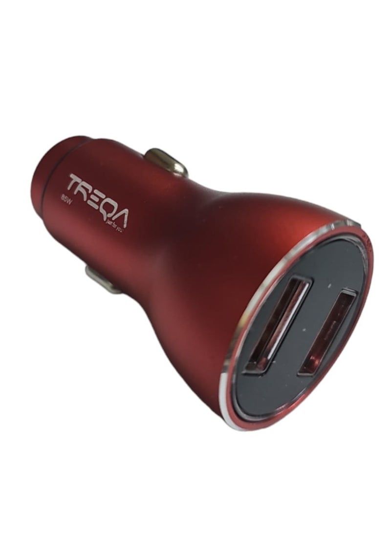 TREQA Car Charger With Two USB Ports That Supports 85W Fast Chargin - Image 1