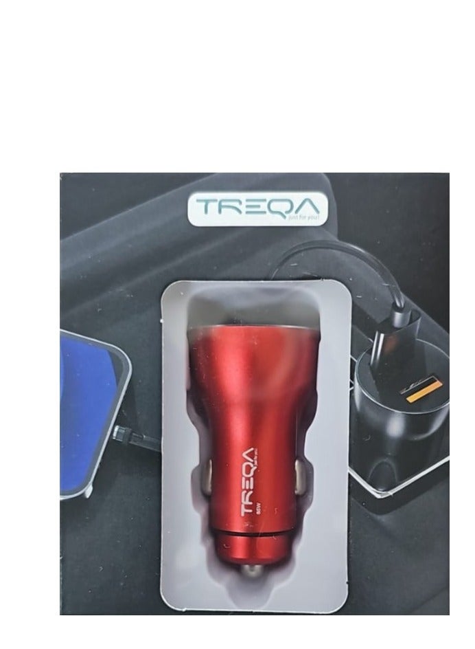 TREQA Car Charger With Two USB Ports That Supports 85W Fast Chargin - Image 2