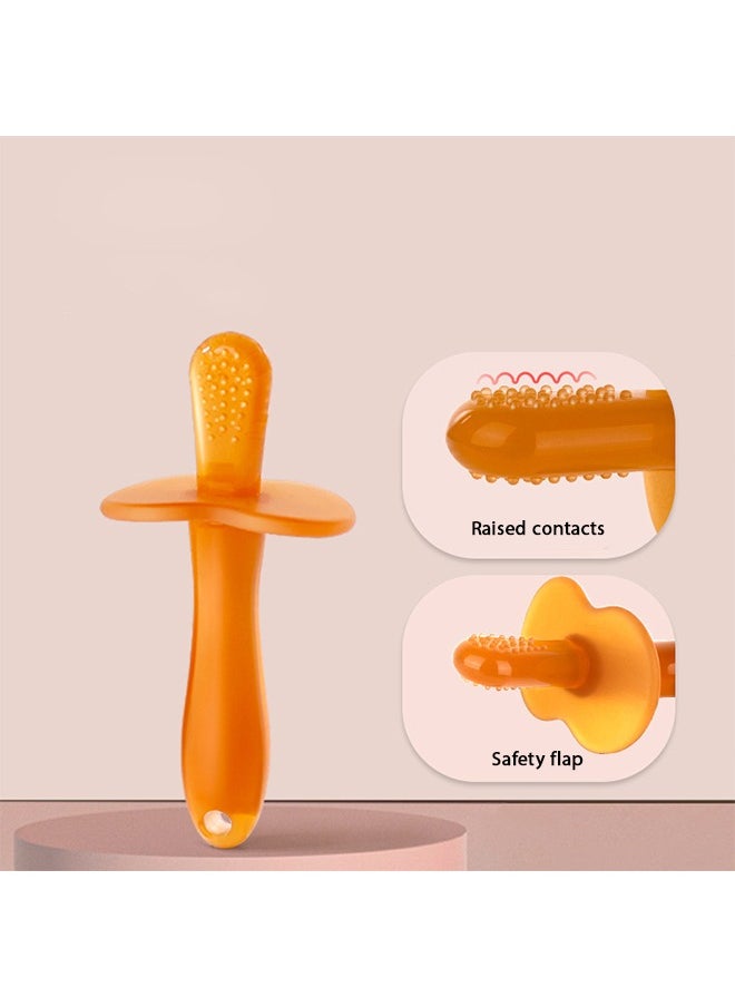 Lemon 2 Pcs Baby Teething Toys for Babies 0-6 Months, Silicone Teething Mitten, No Drop Teether Mitten for Teething Relief  - Image 4
