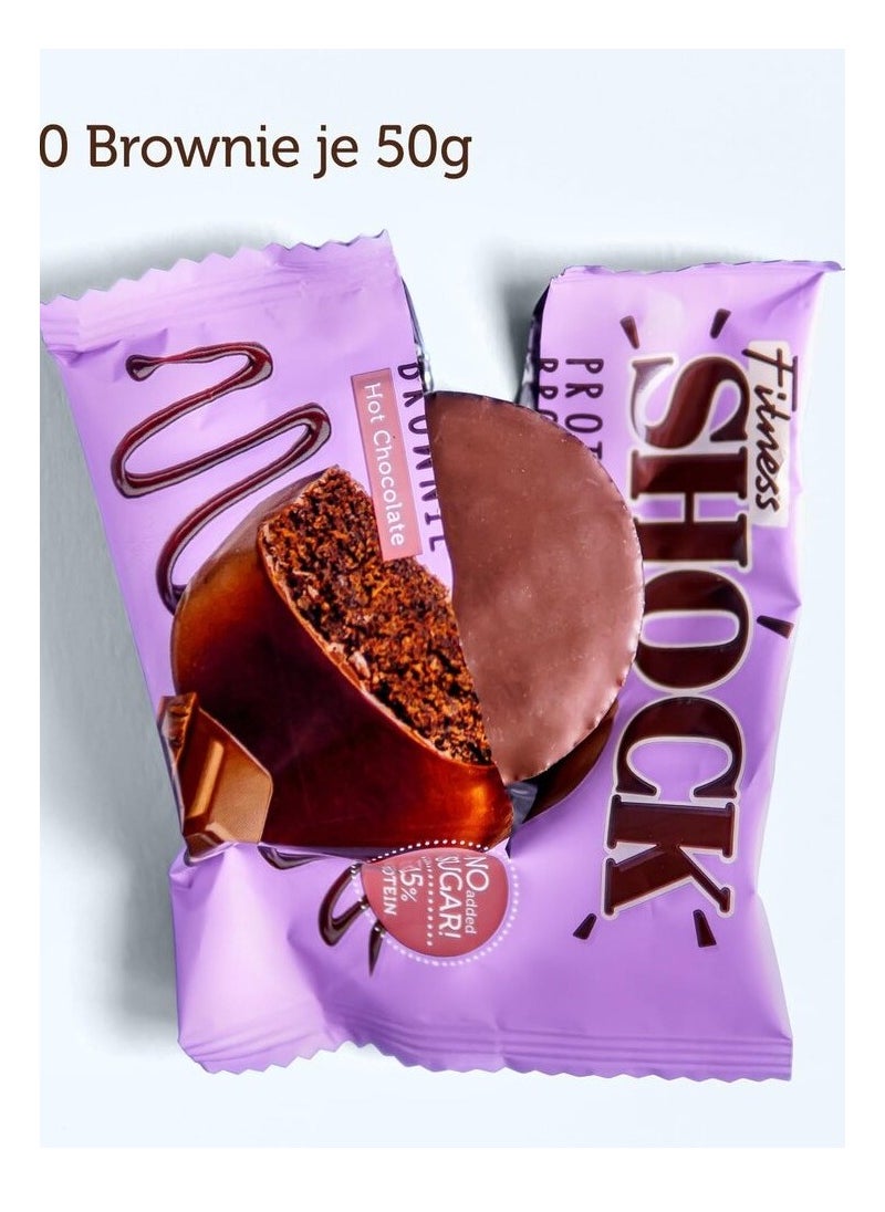Fitness Shock Fitness Shock Protein Brownie Hot Chocolate Flavor Pack of 10  - Image 3