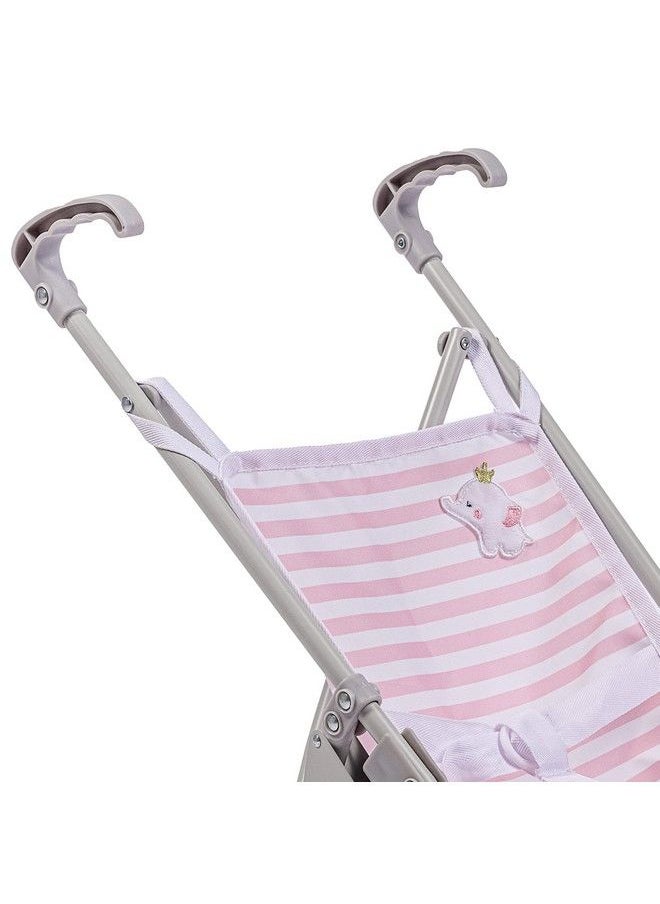 JC TOYS ; Berenguer Boutique ; Single Umbrella Baby Doll Stroller ; Elephant Theme ; Pink ; Ages 2 +  - Image 4