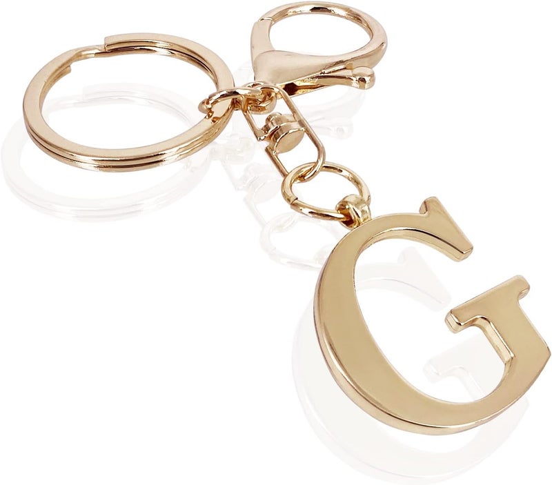 LAXPICOL Gold Letter A-Z Keychain for Women Men Purse Handbags Metal Alphabet Initial Letter Key Ring Keychain - Image 1