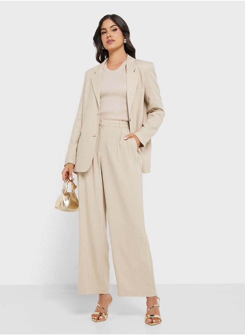 VERO MODA - Wide Leg Linen 30" Pants - Image 1