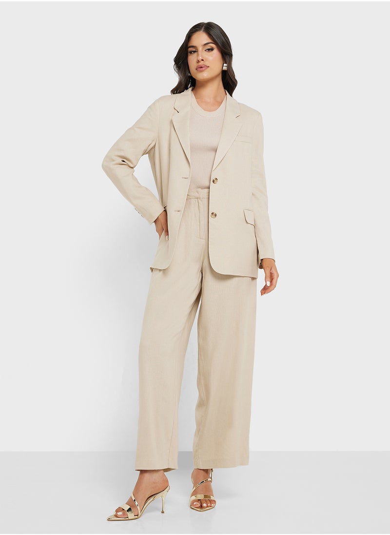 VERO MODA - Wide Leg Linen 30" Pants - Image 1