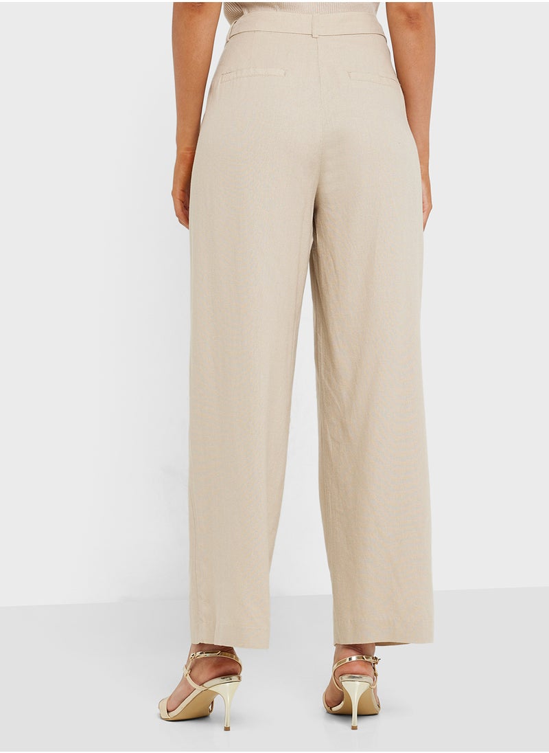 VERO MODA - Wide Leg Linen 30" Pants - Image 1