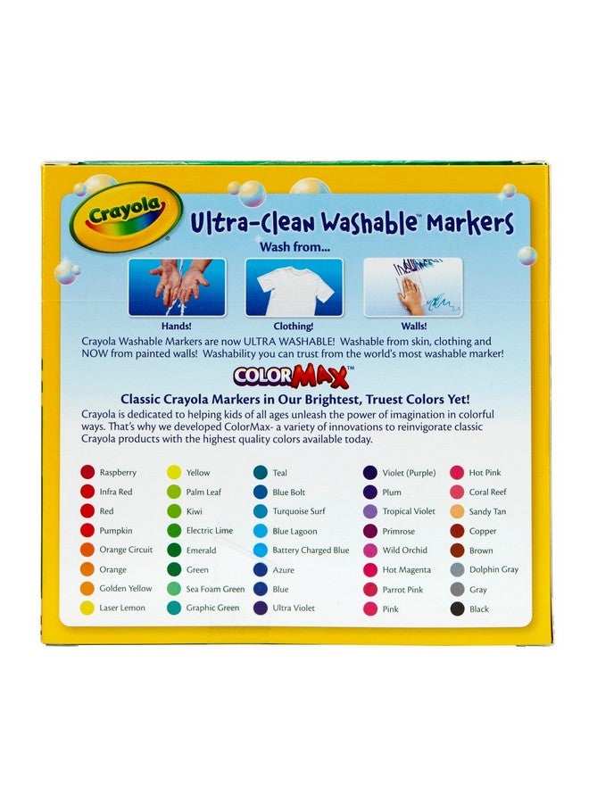 كرايولا أقلام تلوين كرايولا ألترا كلين القابلة للغسل (40 قطعة)، أقلام تلوين للأطفال، مجموعة كتب تلوين، هدايا للأطفال، من سن 3 سنوات فما فوق - Image 5