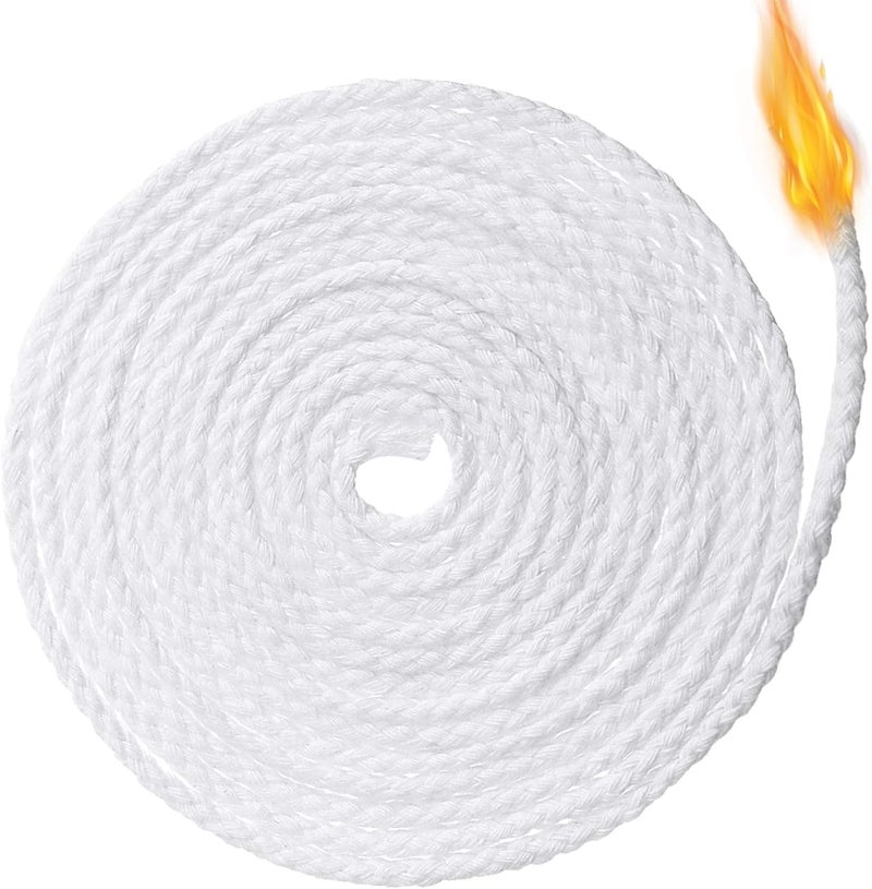 BBTO 6.56 Feet Candle Oil Lamp Wicks Replacement Braided Round Wick for Oil Lamps, DIY Handmade Candle Lantern Making Supplies for Eve Halloween Party(2.6 mm/ 0.1 Inch) - Image 1