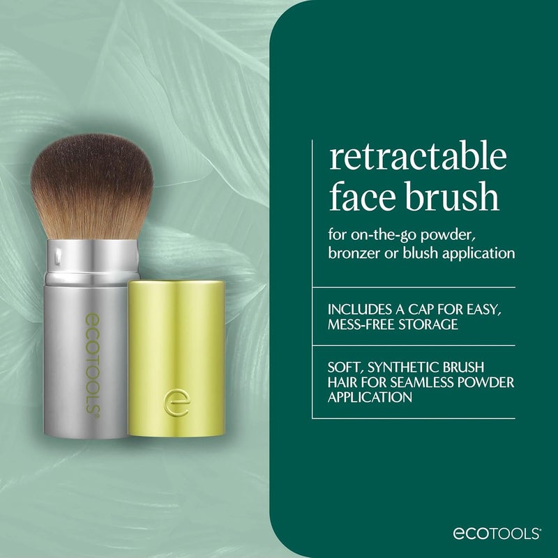 EcoTools Retractable Face Brush - Travel Kabuki Brush for Powder and Bronzer - Image 2