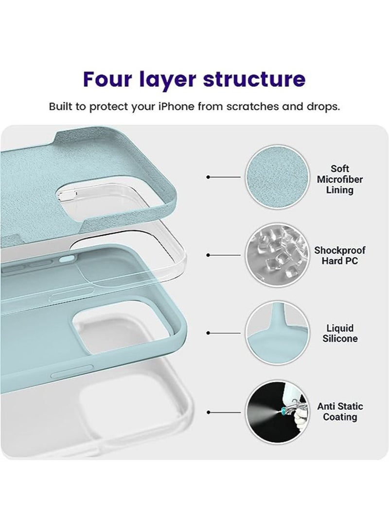 iPhone 15 Pro Mobile Case Cover with Soft Liquid Silicone Protection Anti-Scratch Shockproof Accessories Slim Protective Back Cover with Comfortable Hold Touch Feeling and Anti-fingerprint - Image 2