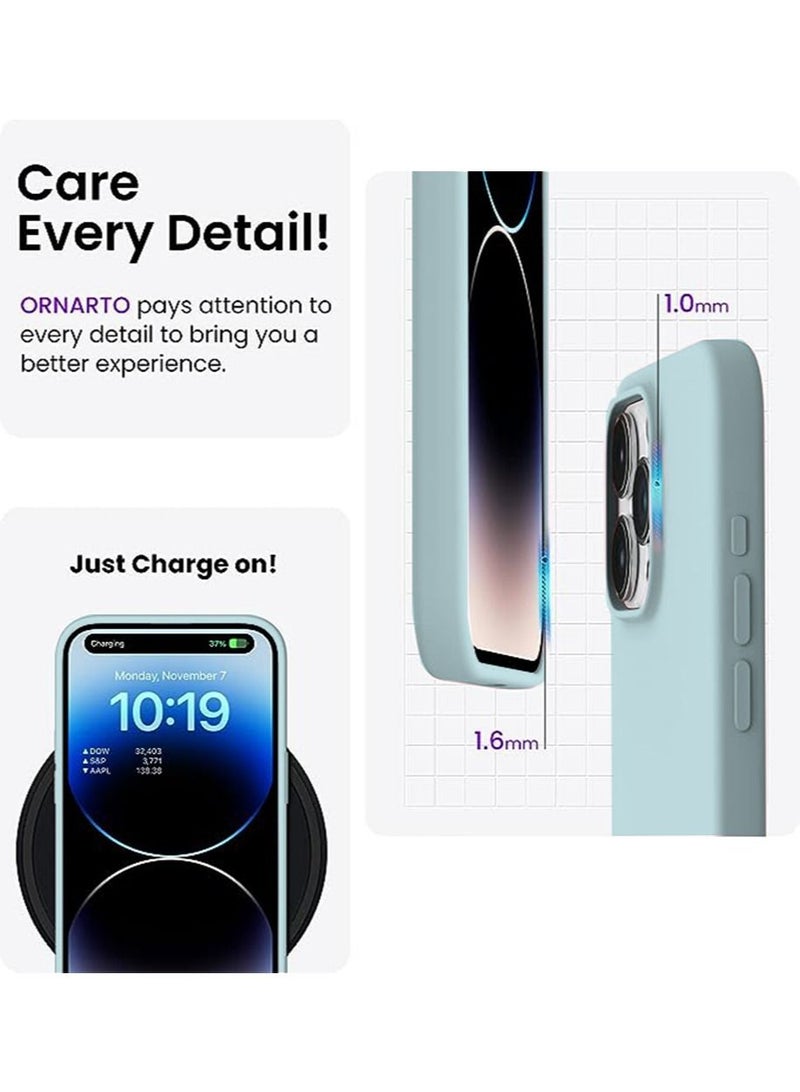iPhone 15 Pro Mobile Case Cover with Soft Liquid Silicone Protection Anti-Scratch Shockproof Accessories Slim Protective Back Cover with Comfortable Hold Touch Feeling and Anti-fingerprint - Image 3