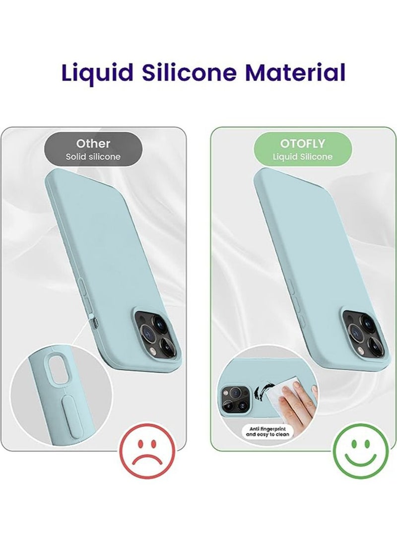 iPhone 15 Pro Mobile Case Cover with Soft Liquid Silicone Protection Anti-Scratch Shockproof Accessories Slim Protective Back Cover with Comfortable Hold Touch Feeling and Anti-fingerprint - Image 4