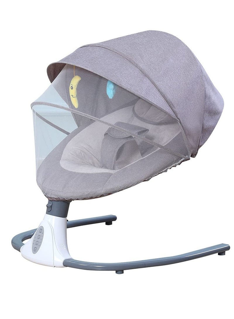 XiuWoo Baby Rocker Automatic Snoozer Baby Swing Crib Electric Rocking Chair Smart Bluetooth Electric Cradle With Remote control and Mosquito Net Newborn to Toddler - Image 1