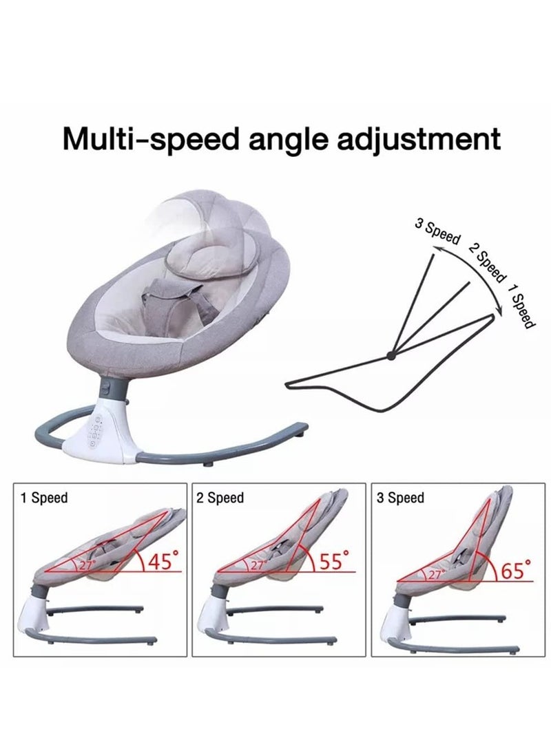 XiuWoo Baby Rocker Automatic Snoozer Baby Swing Crib Electric Rocking Chair Smart Bluetooth Electric Cradle With Remote control and Mosquito Net Newborn to Toddler - Image 2
