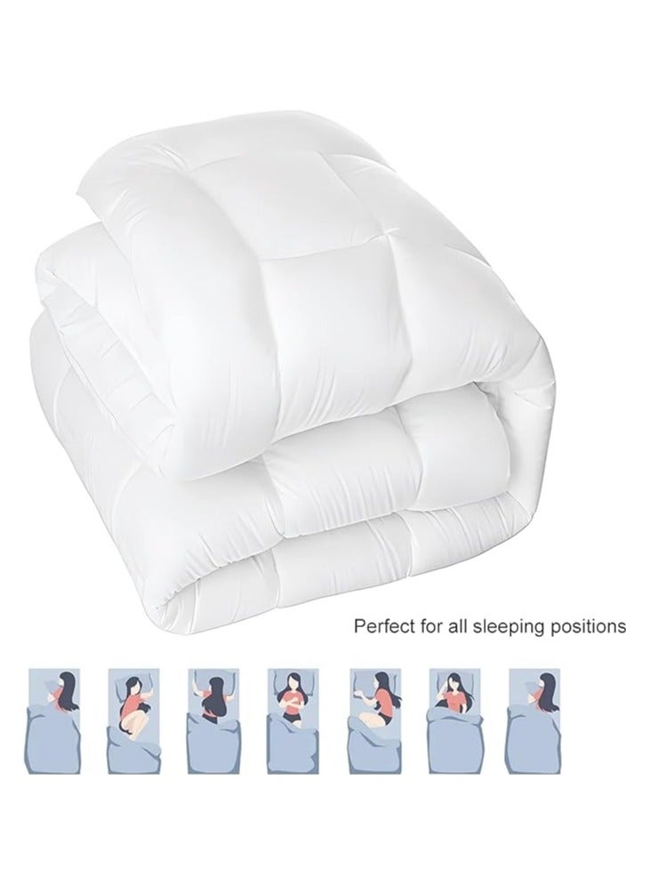 COMFY COTTON WHITE HOTEL QUALITY FIBER FILLED 180 X 200 X 10 CM MATTRESS TOPPER WITH BLACK PIPING - Image 3