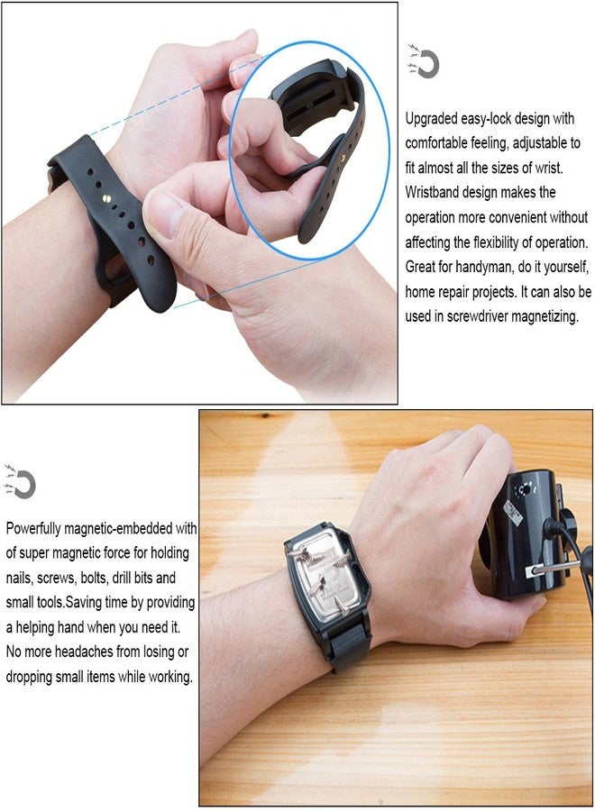 زيروديس سوار معصم مغناطيسي، مسامير، رؤوس مثقاب، مكونات، حلقة امتصاص دائمة لتخزين الأجزاء الصغيرة - Image 5