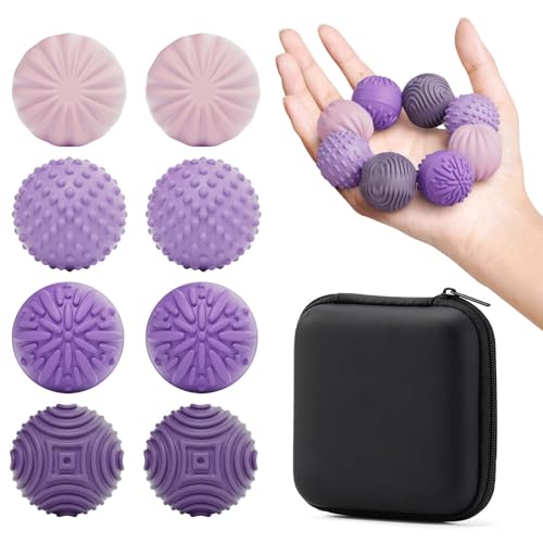 luckdoor Silicone Magnetic Balls Fidget Toys for Adults Teens8PCS Stress Relief Sensory Toys for Autism ADHD AnxietyFun Textures GadgetsOffice Desk ToyStocking Stuffers for Men Women Teen Gifts - Image 1