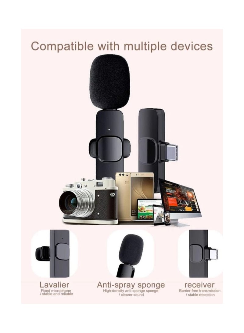 Raxoom K8 Wireless Collar Clip Microphone For iPhone/iPad & Type C Mobile Phones Plug-Play Microphone - Image 4