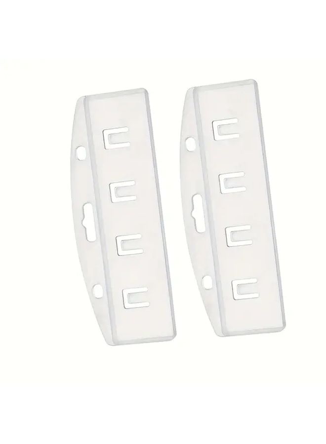 10pcs Clear Plastic Vertical Half Card Holders with Movable Gripper Durable ID Case - Image 3