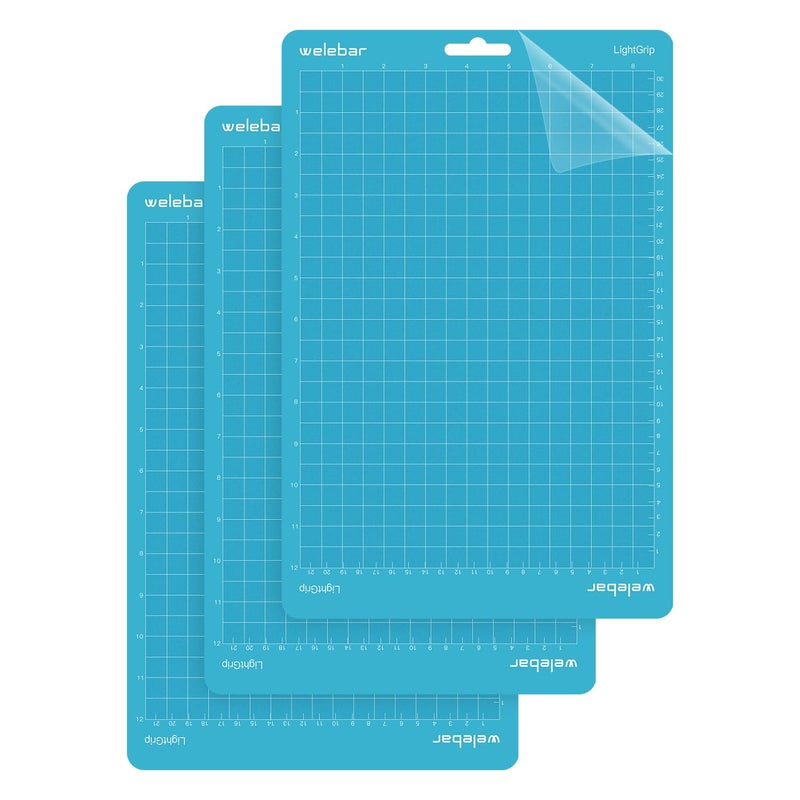 Welebar 85x12 Cutting Mats Compatible with Cricut Joy Xtra 3 Pack Light Adhesive NonSlip Cut Mat for Sewing Quilting Crafts