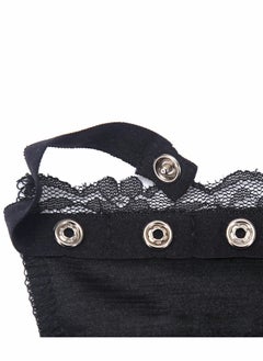 Y&D 3Pcs Lady Lace Clip-on Mock Camisole Exposure Proof Bra Insert Anti Peep Invisible Lace Overlay Modesty Panel Vest for Women (Black White Flesh)  - Image 4