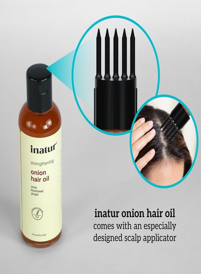 إناتور زيت البصل من إيناتور | لنمو الشعر، يقوي الجذور، يقلل تساقط الشعر والقشرة | مع حبة البركة والزنجبيل والسمسم والمانجيستا | خالٍ من السيليكون، غير دهني | طبيعي لجميع أنواع الشعر | 100 مل - Image 4