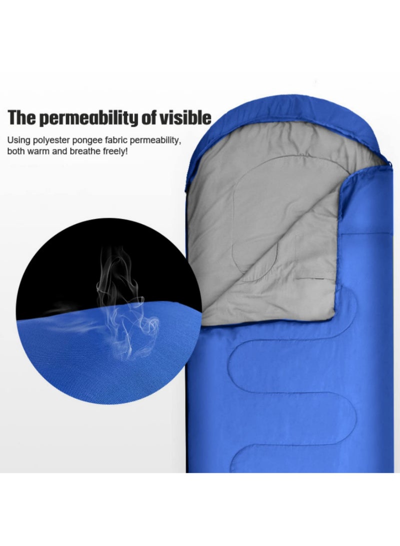1PC Lightweight Camping Sleeping Bag 4 Season Warm & Cold Backpacking Compression Sleeping Bag for Outdoor Traveling Hiking Mat blue - Image 5