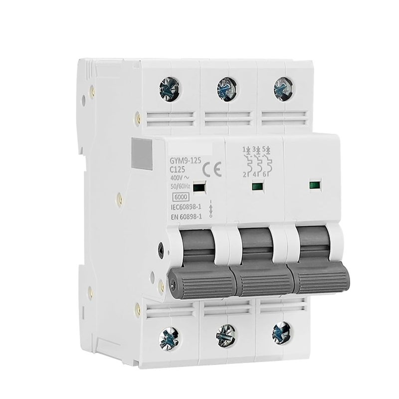 GYM9 125 AC قاطع دائرة مصغر 3 قطب منحنى C 125A 400V 6KA MCB - Image 3