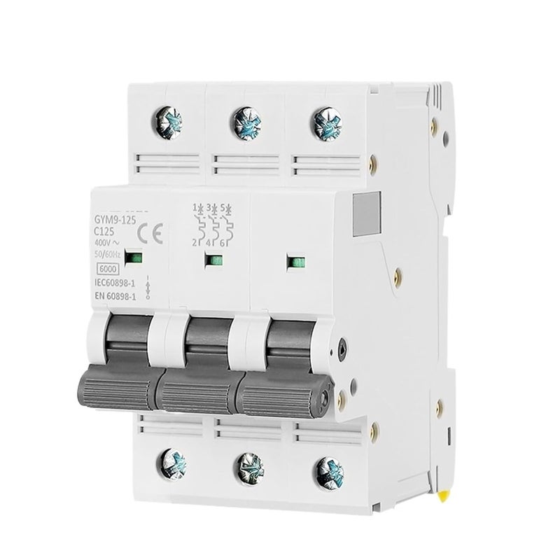 GYM9 125 AC قاطع دائرة مصغر 3 قطب منحنى C 125A 400V 6KA MCB - Image 2