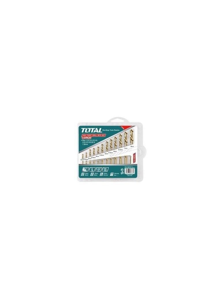 TOTAL - 12-Piece Hss Twist Drill Bits Set - Image 1