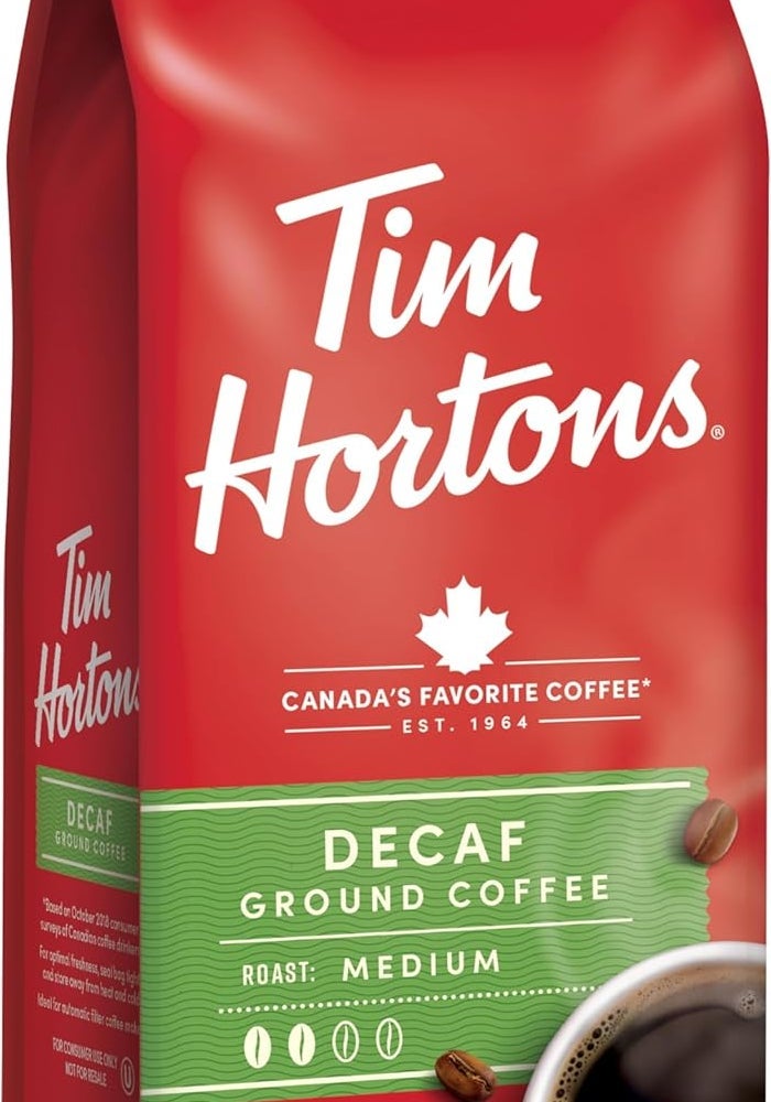 Tim Hortons Decaffeinated Ground Coffee - 12 Ounce - Image 2