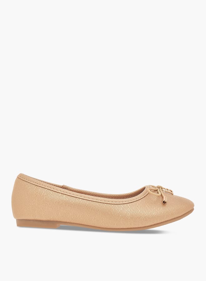 Flora Bella By Shoexpress Girls Bow Accent Ballerina With Slip On Closure  - Image 2