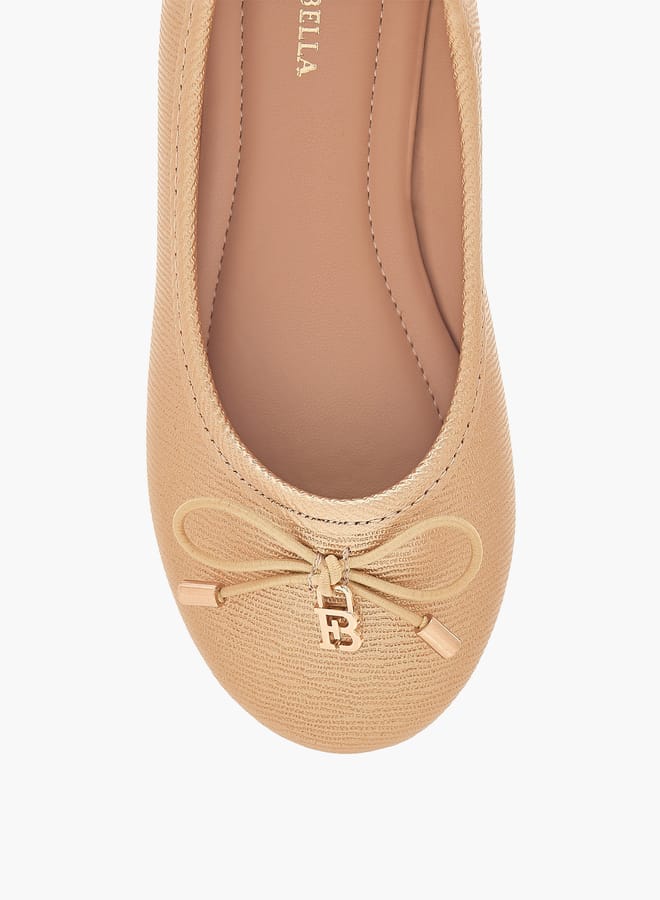 Flora Bella By Shoexpress Girls Bow Accent Ballerina With Slip On Closure  - Image 3