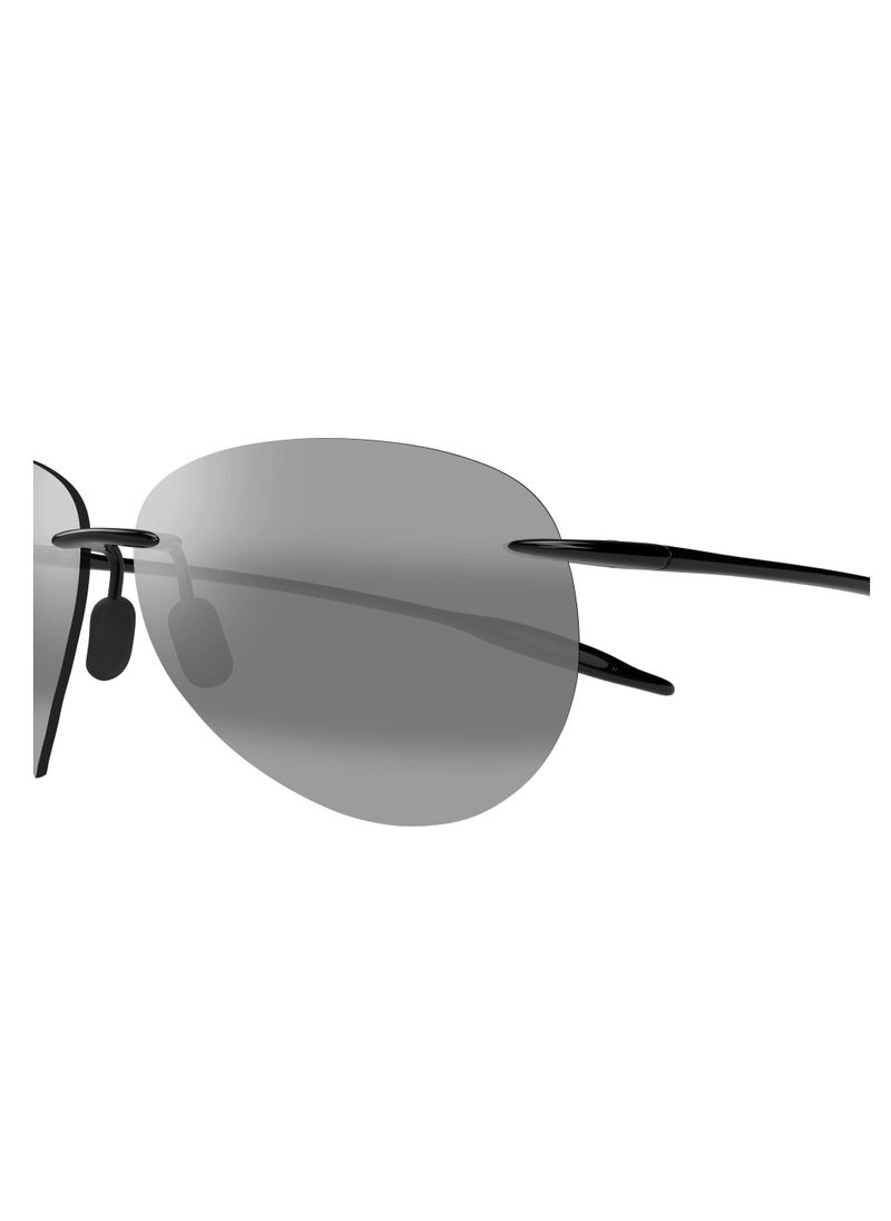 MAUI JIM Maui Jim Sugar Beach 421-02 Unisex Polarized Aviator Sunglasses – 62 mm Lens Size  - Image 2