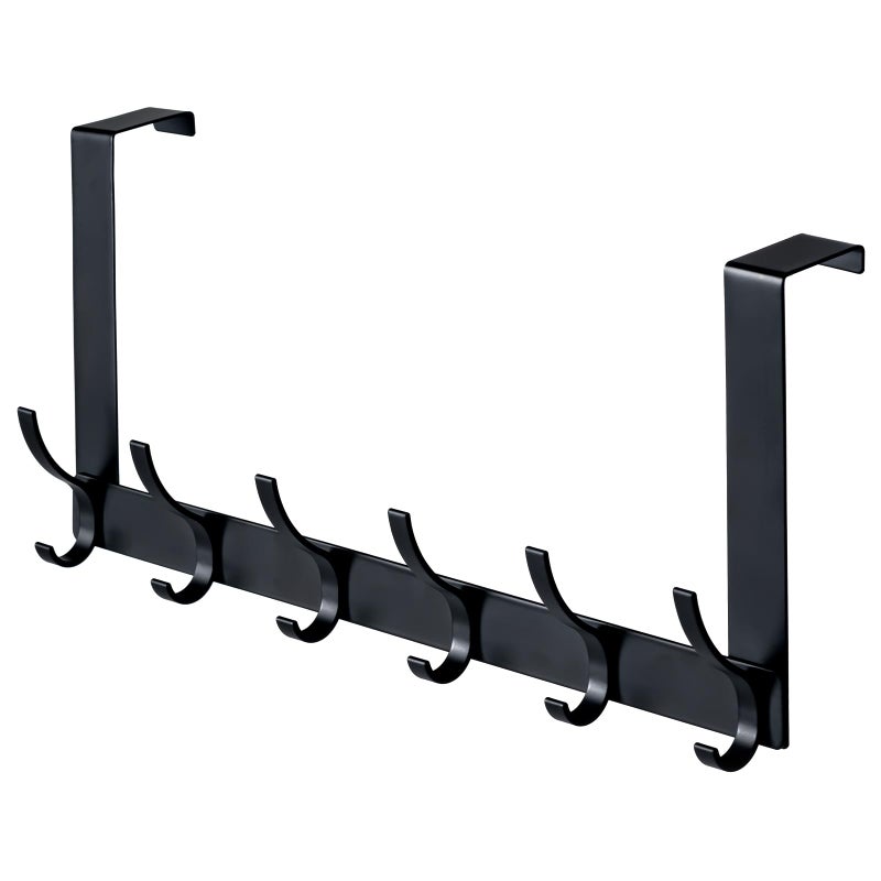 BOOMIBOO Over The Door Hooks, Sturdy Door Hanger, Towel Rack Towel Hooks for Bathroom 12 Hooks Large Over The Door for Bathroom, Bedroomï¼ŒKitchen - Image 1