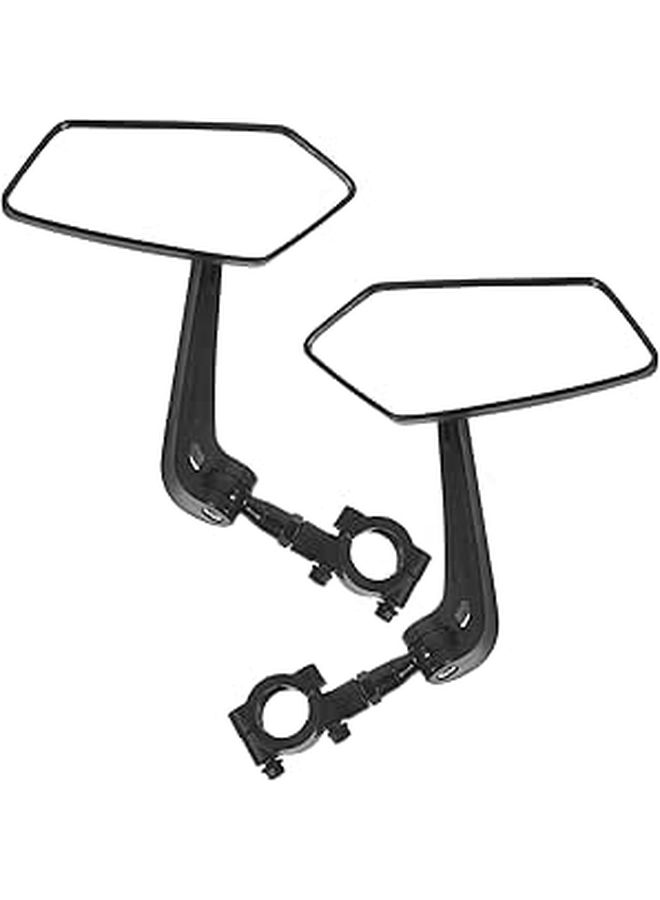 Adjustable Bicycle Rearview Side Mirrors 2 Pcs Set for Electric Bike Handlebars Safety - Image 1