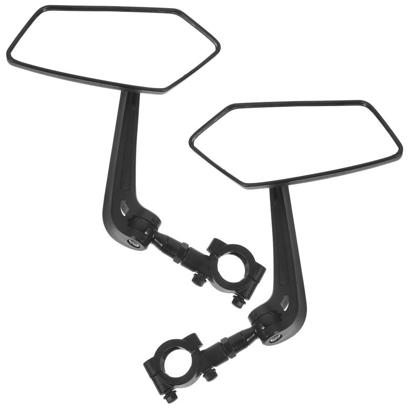 Adjustable Bicycle Rearview Side Mirrors 2 Pcs Set for Electric Bike Handlebars Safety - Image 2