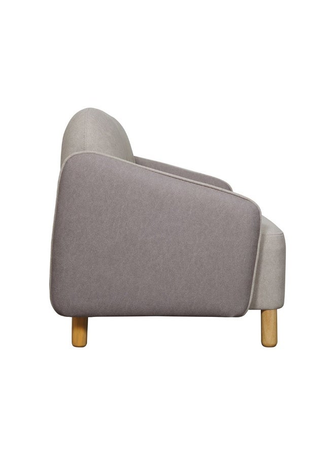 DANUBE HOME Pop 2 Seater Kids Sofa | Comfortable Two Seater Chair | Sturdy Living Room Kids Furniture L100xW60xH60cm -Light Beige & Light Brown - Image 5