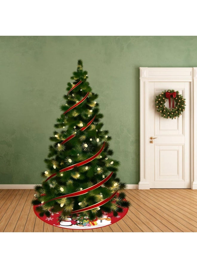 مايل ميلو تنورة شجرة الكريسماس بقطر 90 سم، سجادة شجرة مصنوعة يدويًا لتزيين قاعدة شجرة الكريسماس، مريلة لتزيين شجرة الكريسماس وزينة المنزل (النمط 1) - Image 5